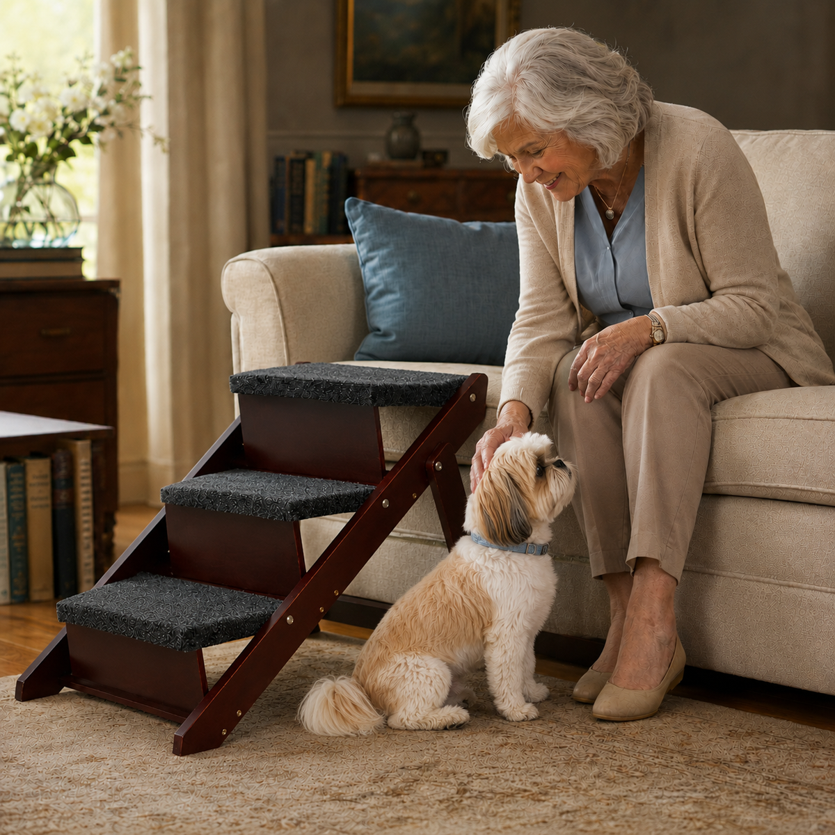 TekPaws GentleRise 2-in-1 Pet Stairs & Ramp