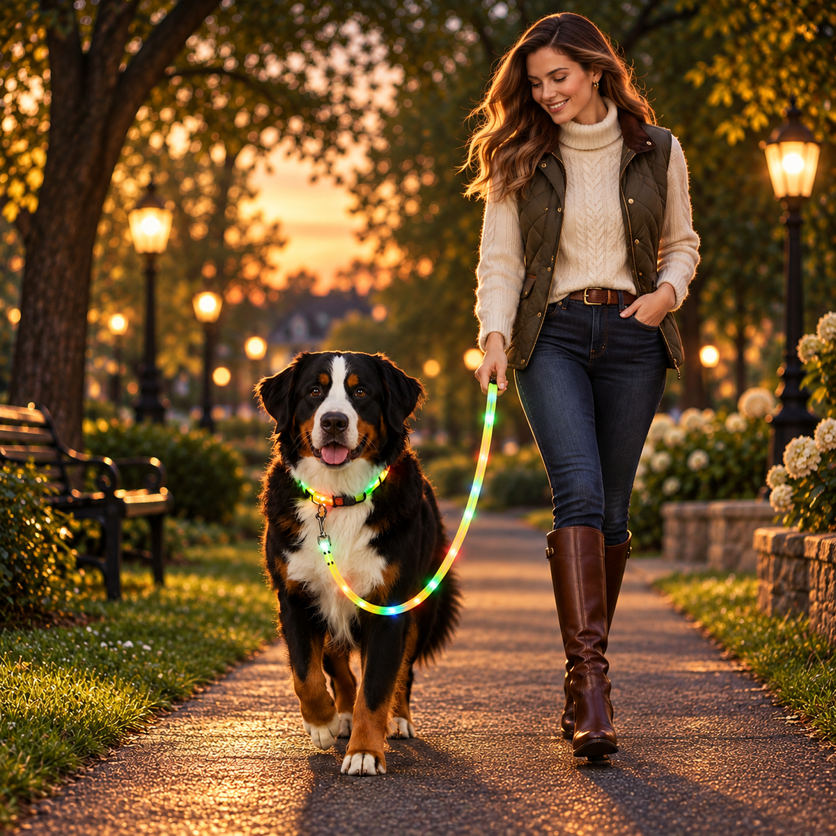 TekPaws LED Luminous Rechargeable Dog Collar