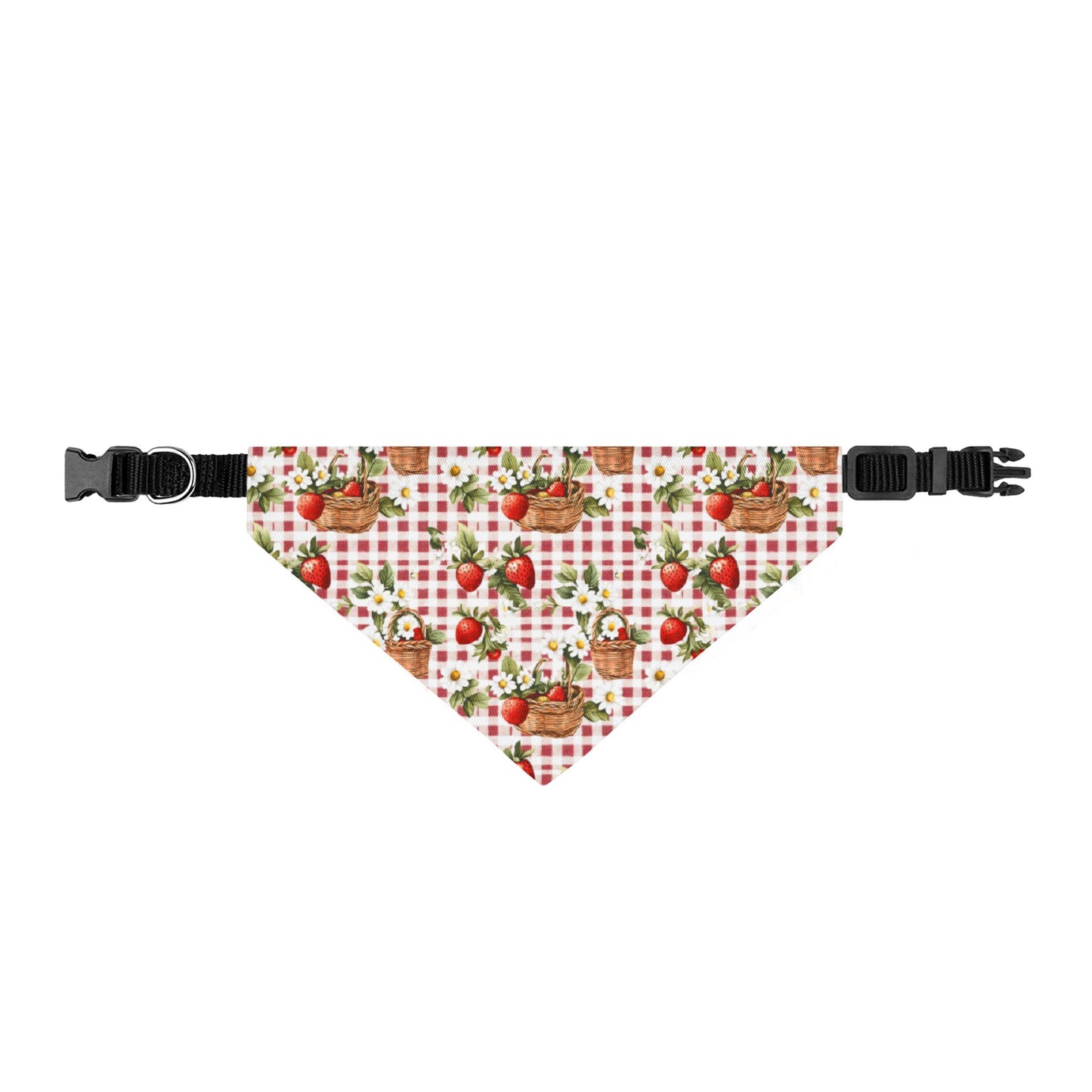 TekPaws Strawberry Picnic Dog Bandana Collar