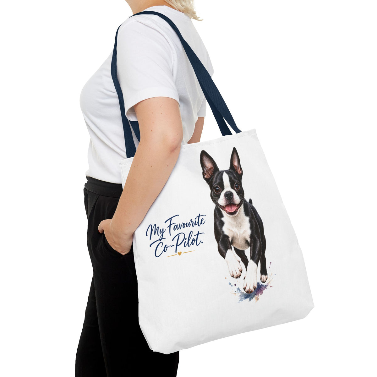 TekPaws Favourite Co-Pilot Tote – Boston Terrier Edition