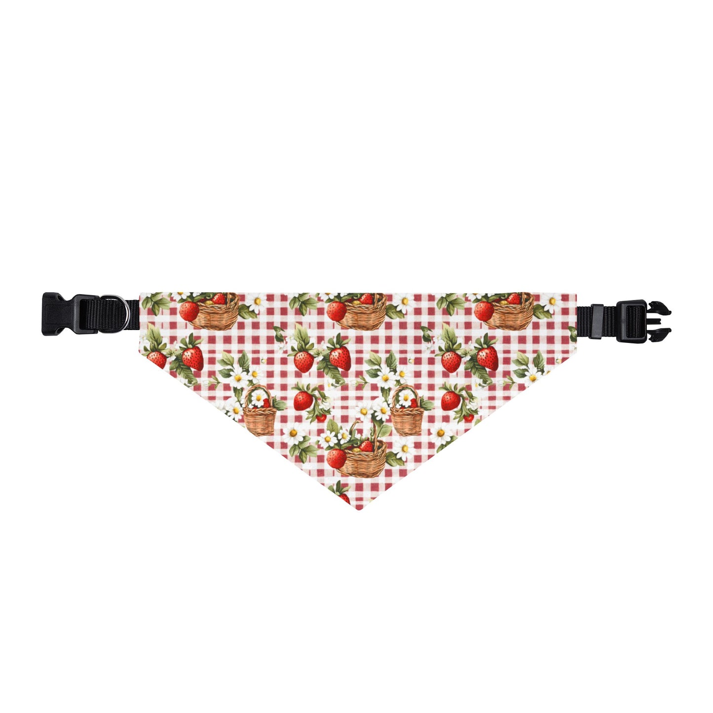 TekPaws Strawberry Picnic Dog Bandana Collar