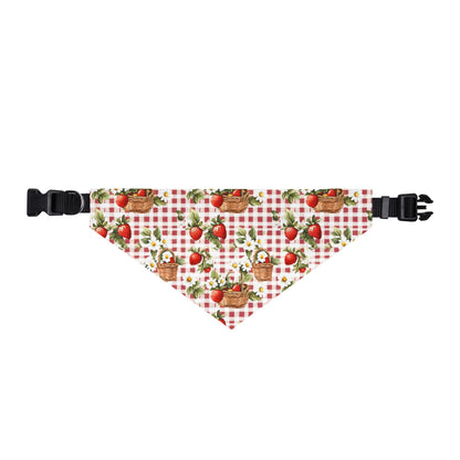 TekPaws Strawberry Picnic Dog Bandana Collar
