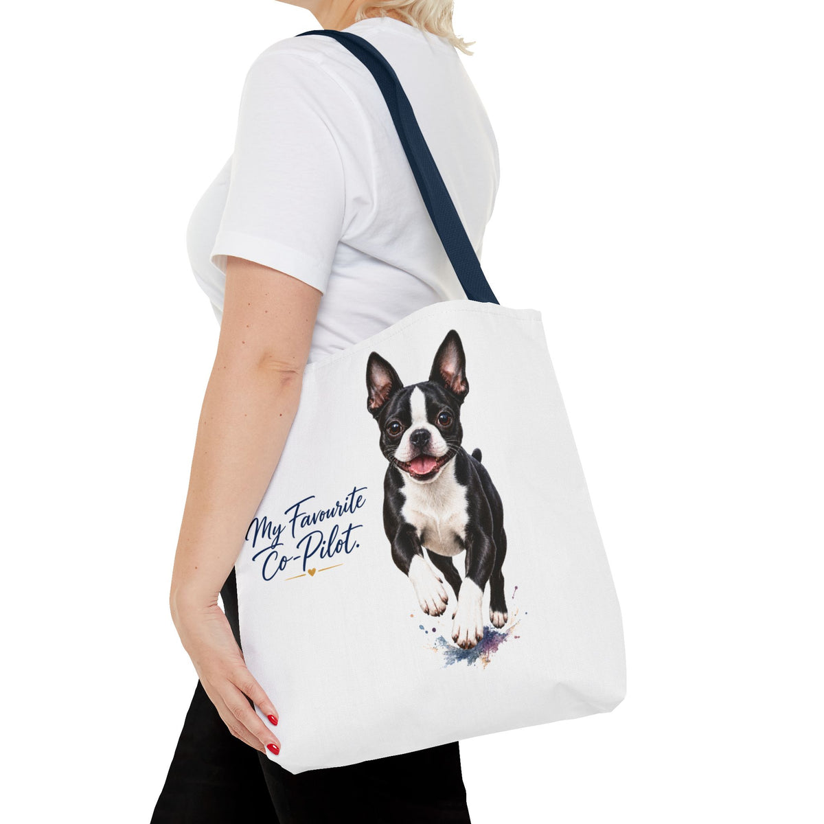 TekPaws Favourite Co-Pilot Tote – Boston Terrier Edition
