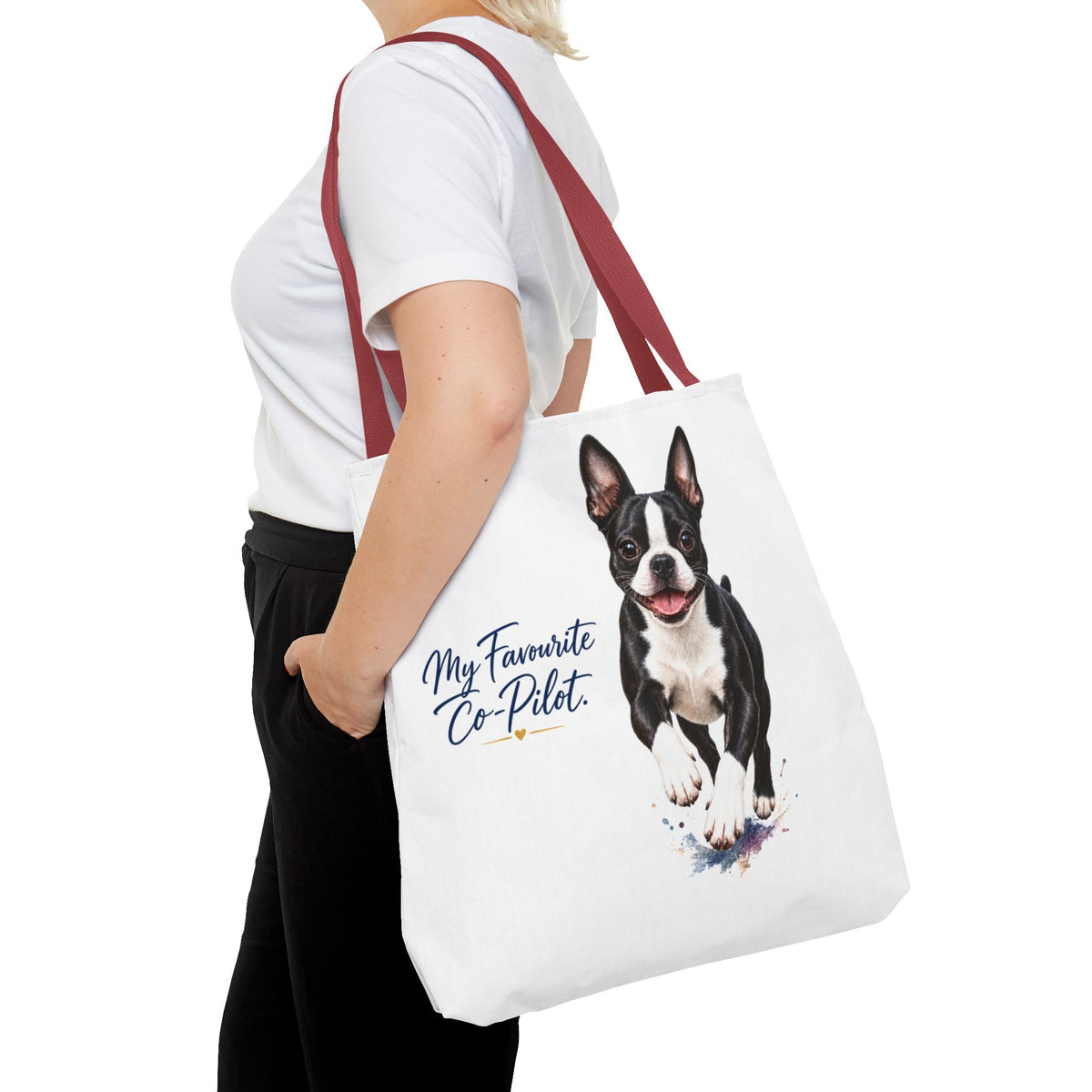 TekPaws Favourite Co-Pilot Tote – Boston Terrier Edition
