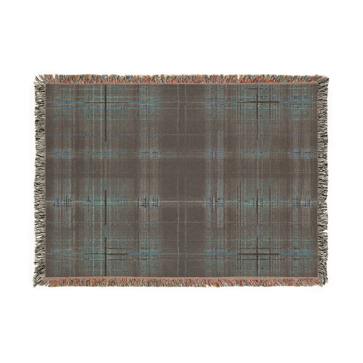 TekPaws Heritage Woven Fringe Blanket — Merlot Plaid