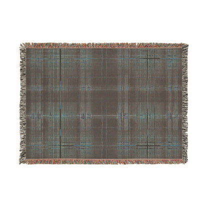 TekPaws Heritage Woven Fringe Blanket — Merlot Plaid