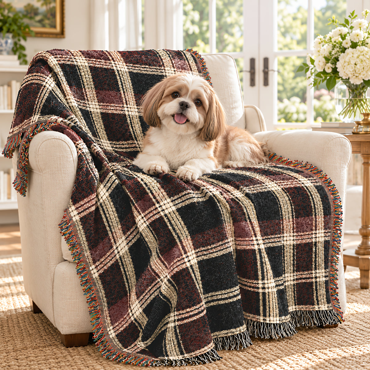TekPaws Berkshire Plaid Woven Blanket