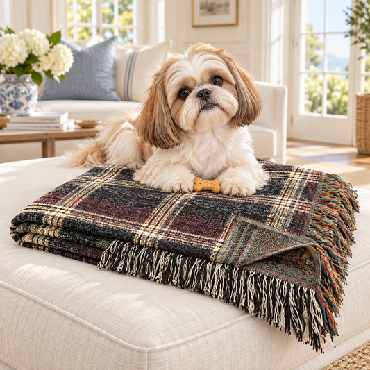 TekPaws Berkshire Plaid Woven Blanket