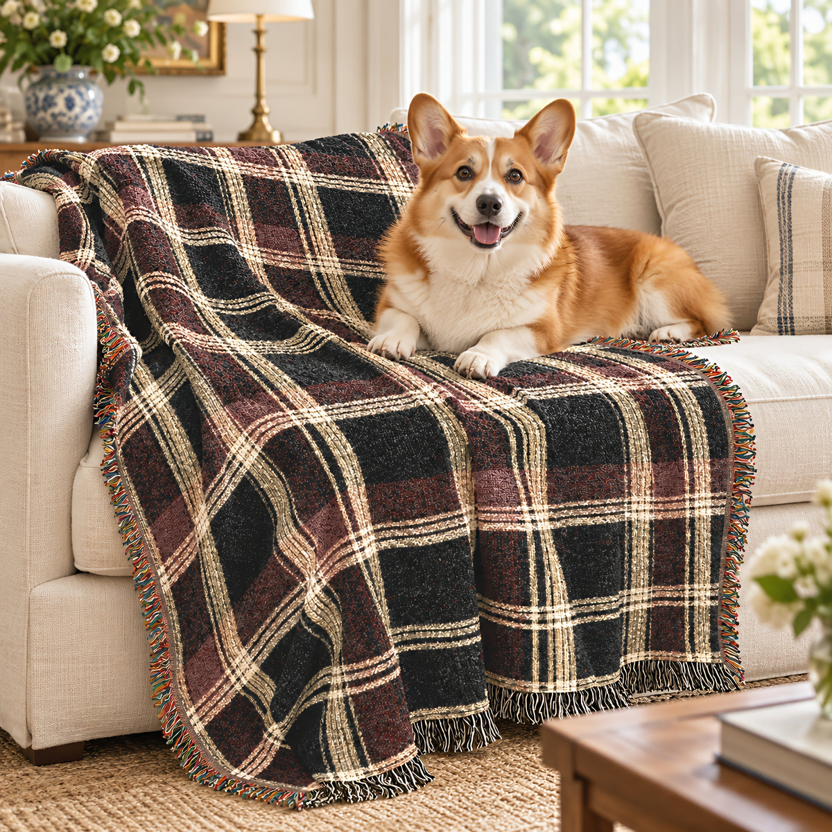 TekPaws Berkshire Plaid Woven Blanket
