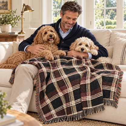 TekPaws Berkshire Plaid Woven Blanket