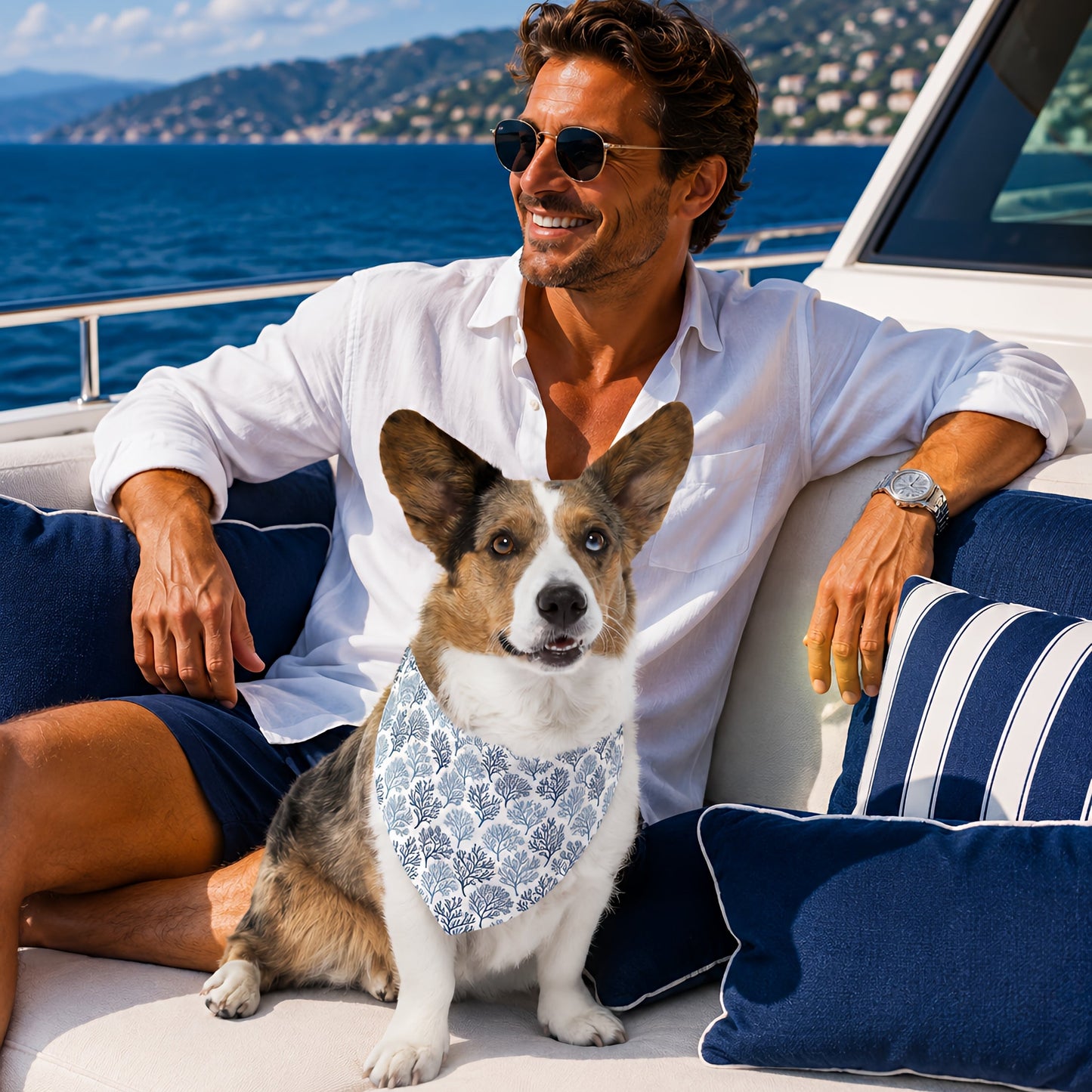 TekPaws Coastal Coral Bandana