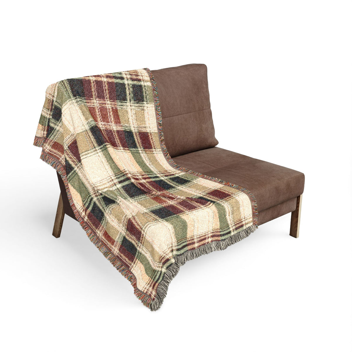 TekPaws Co-Pilot Cream Plaid Woven Blanket, 52 x 37 inch size