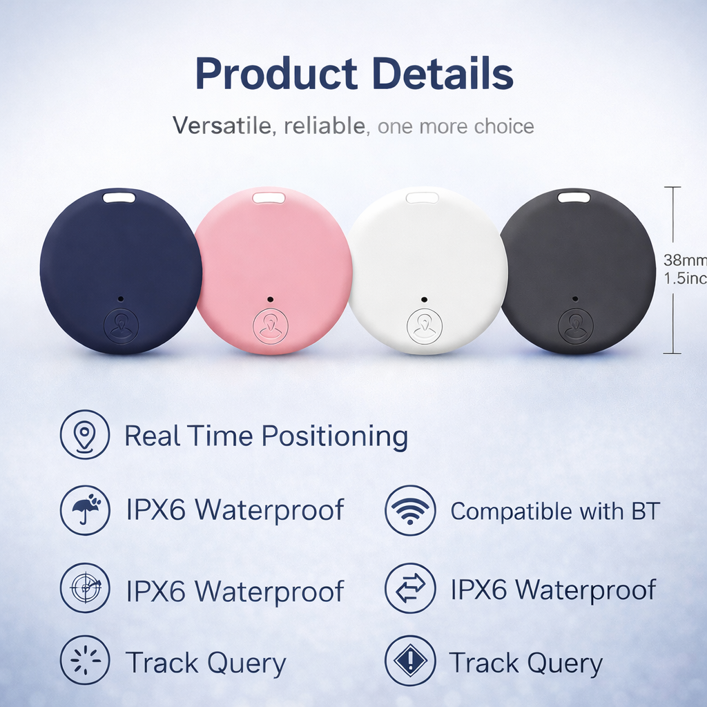 TekPaws  Mini Round Bluetooth Anti-Lost Tracker