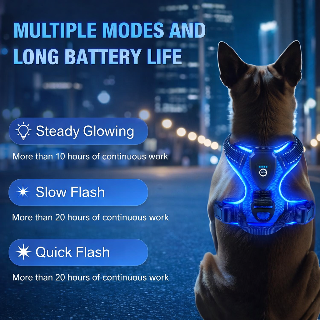 TekPaws LED Luminous Dog Harness