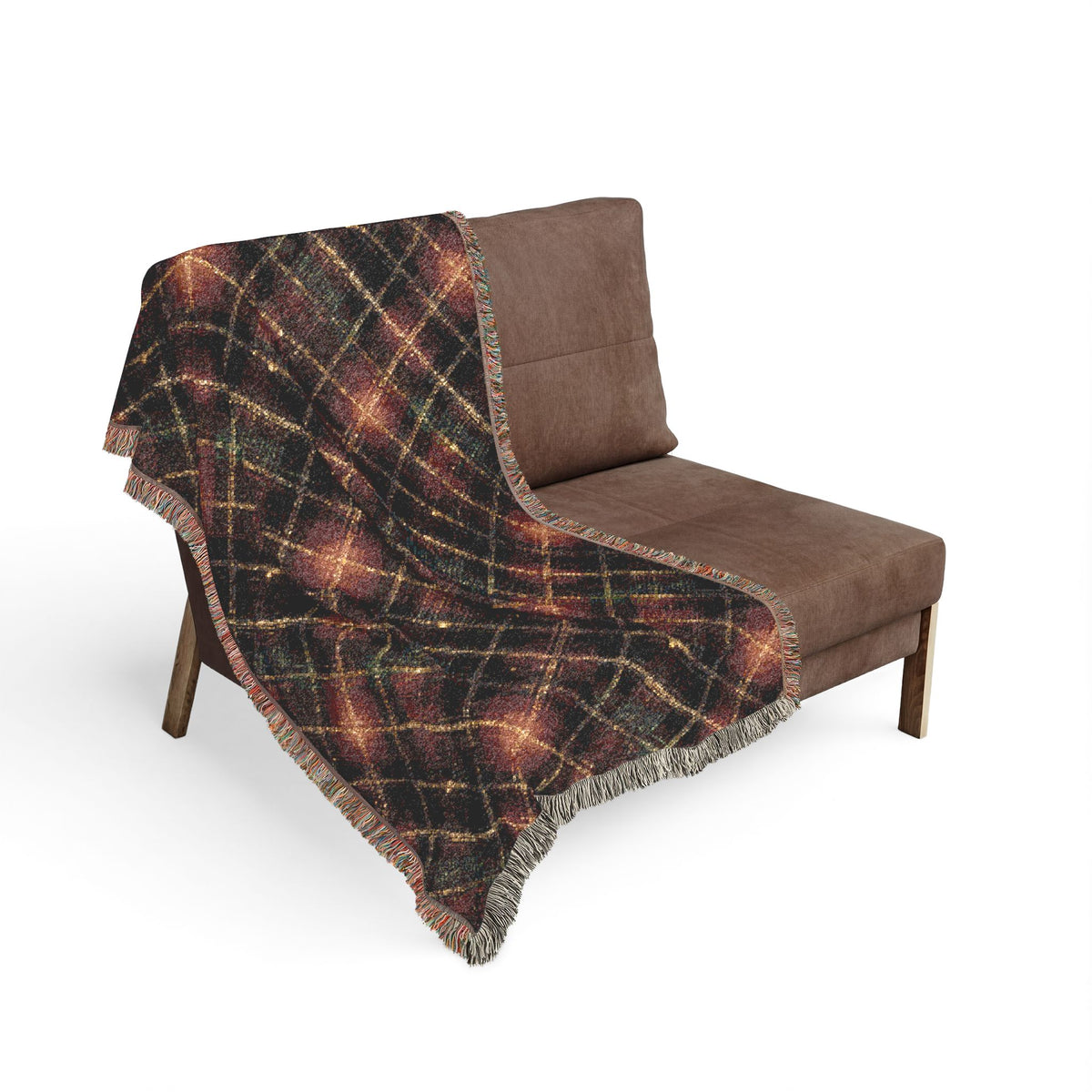 TekPaws Heritage Woven Fringe Blanket — Garnet Lodge Plaid