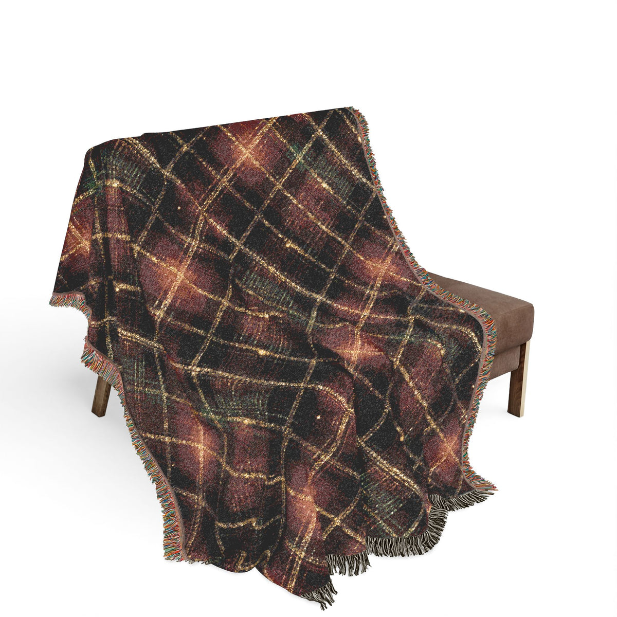 TekPaws Heritage Woven Fringe Blanket — Garnet Lodge Plaid