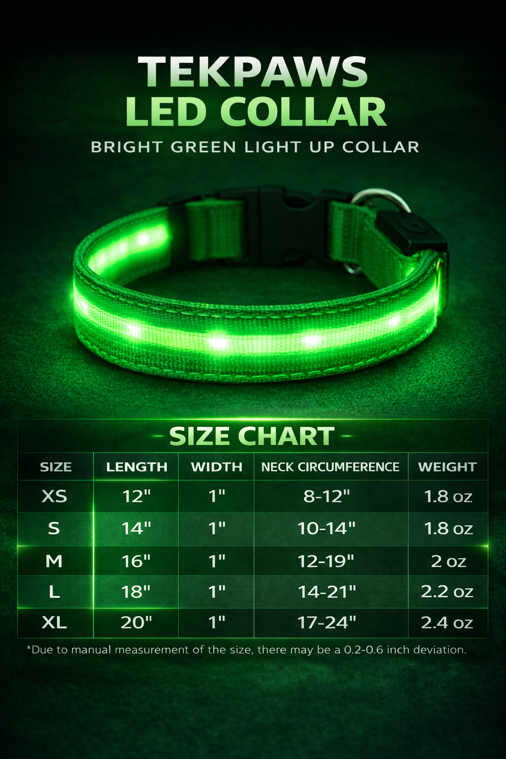 TekPaws Glow Collar