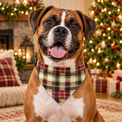 TekPaws Evergreen Escape Plaid Bandana