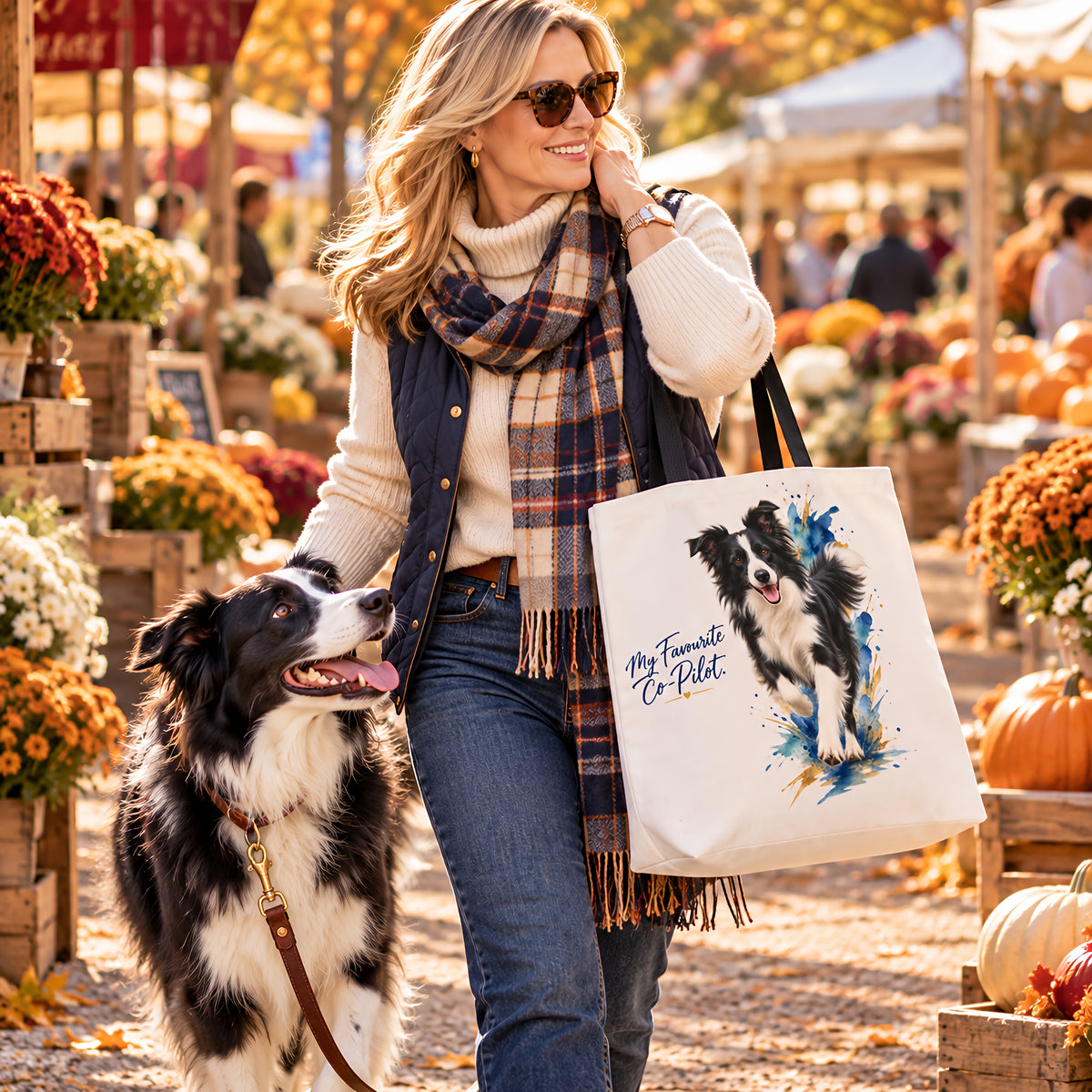 TekPaws Favourite Co-Pilot Tote – Border Collie Edition