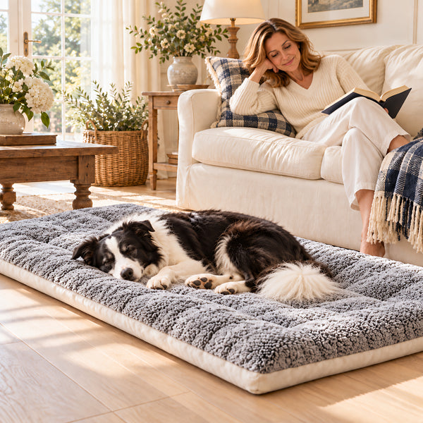 TekPaws Fireside Fleece Mat at home