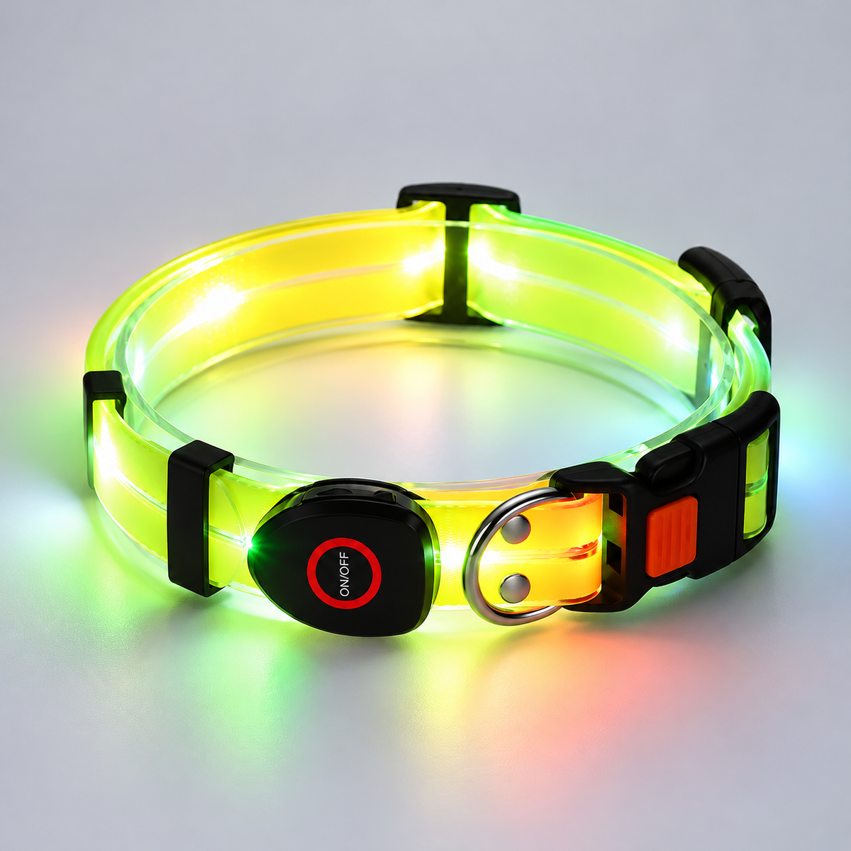 TekPaws_LED_Rechargeable_Dog_Collar -Yellow