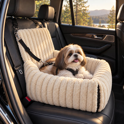 TekPaws RoadNest 3-in-1 dog car seat bed in Beige