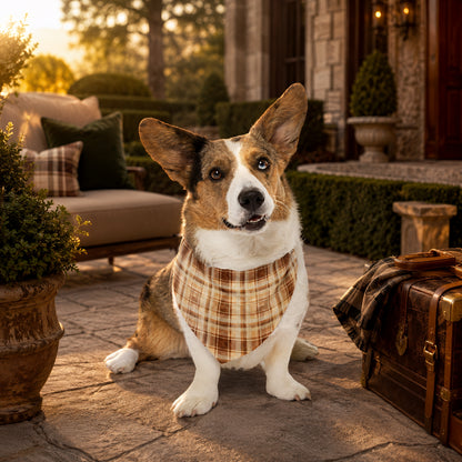TekPaws Sandstone Plaid Bandana