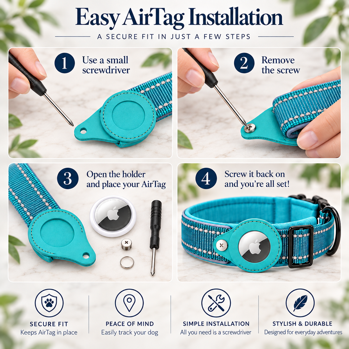 How to fit an AirTag into the TekPaws SmartTag Comfort Collar