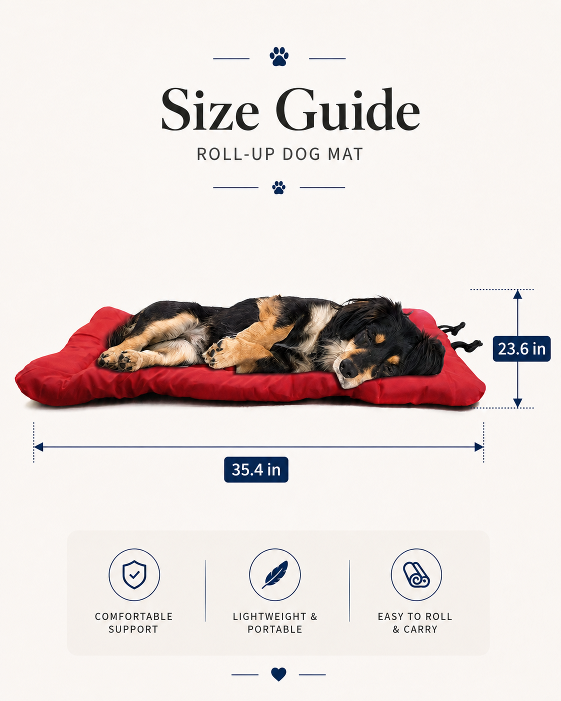 TekPaws TrailNest Roll-Up Travel Bed