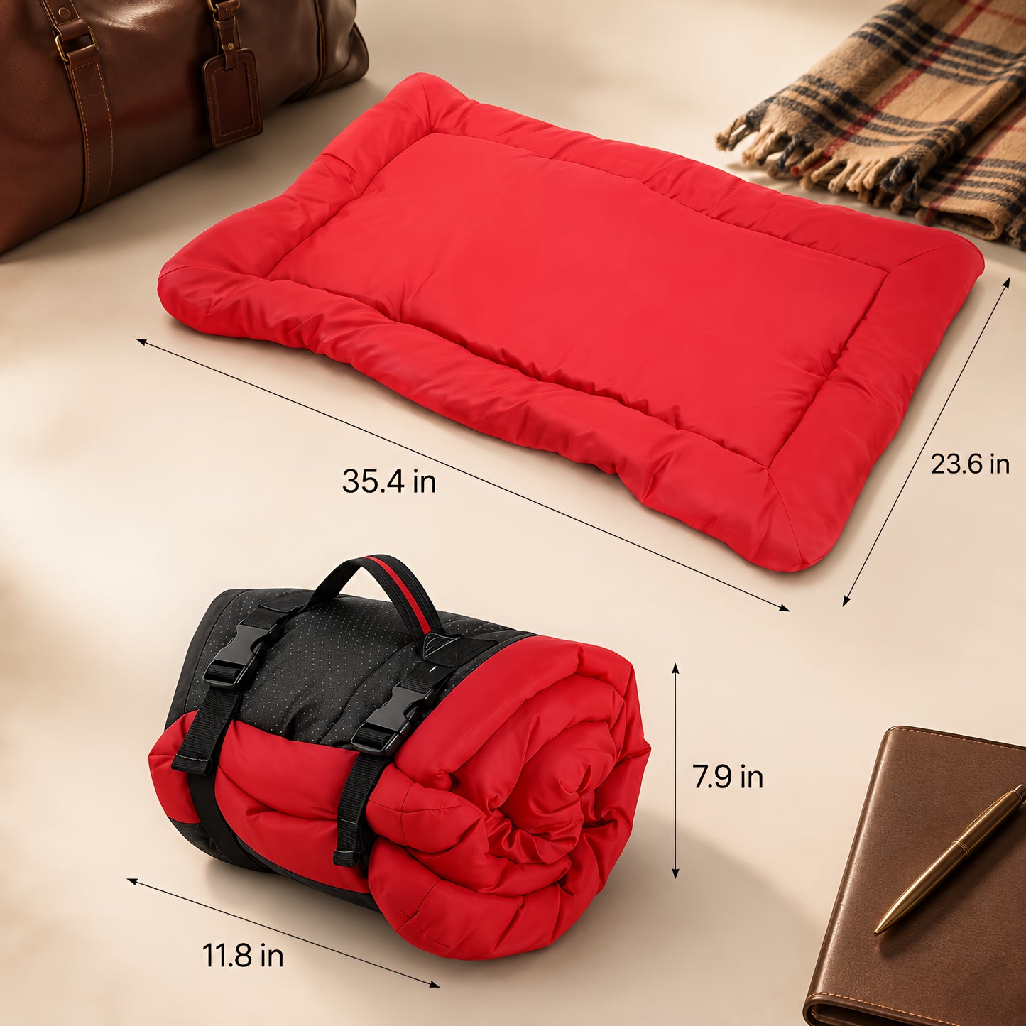 TekPaws TrailNest Roll-Up Travel Bed