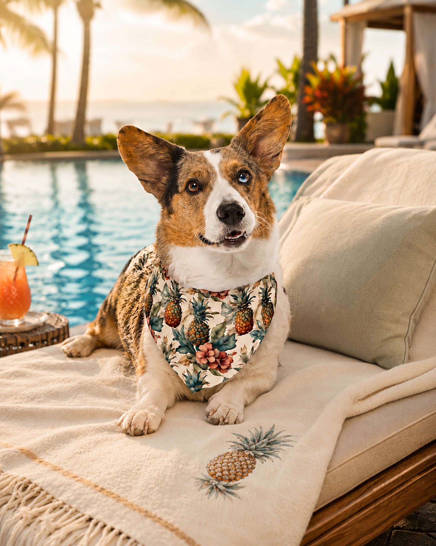 TekPaws Tropicana Pineapple Bandana