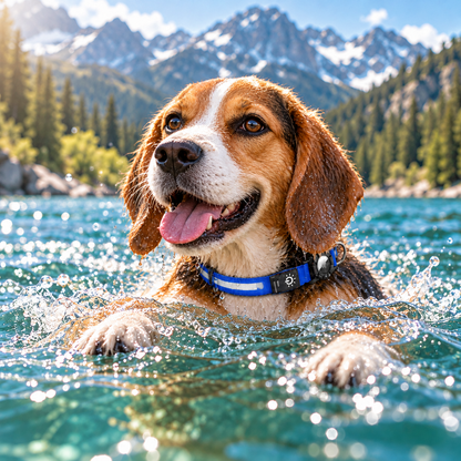 TekPaws Waterproof Smart Collar in Blue