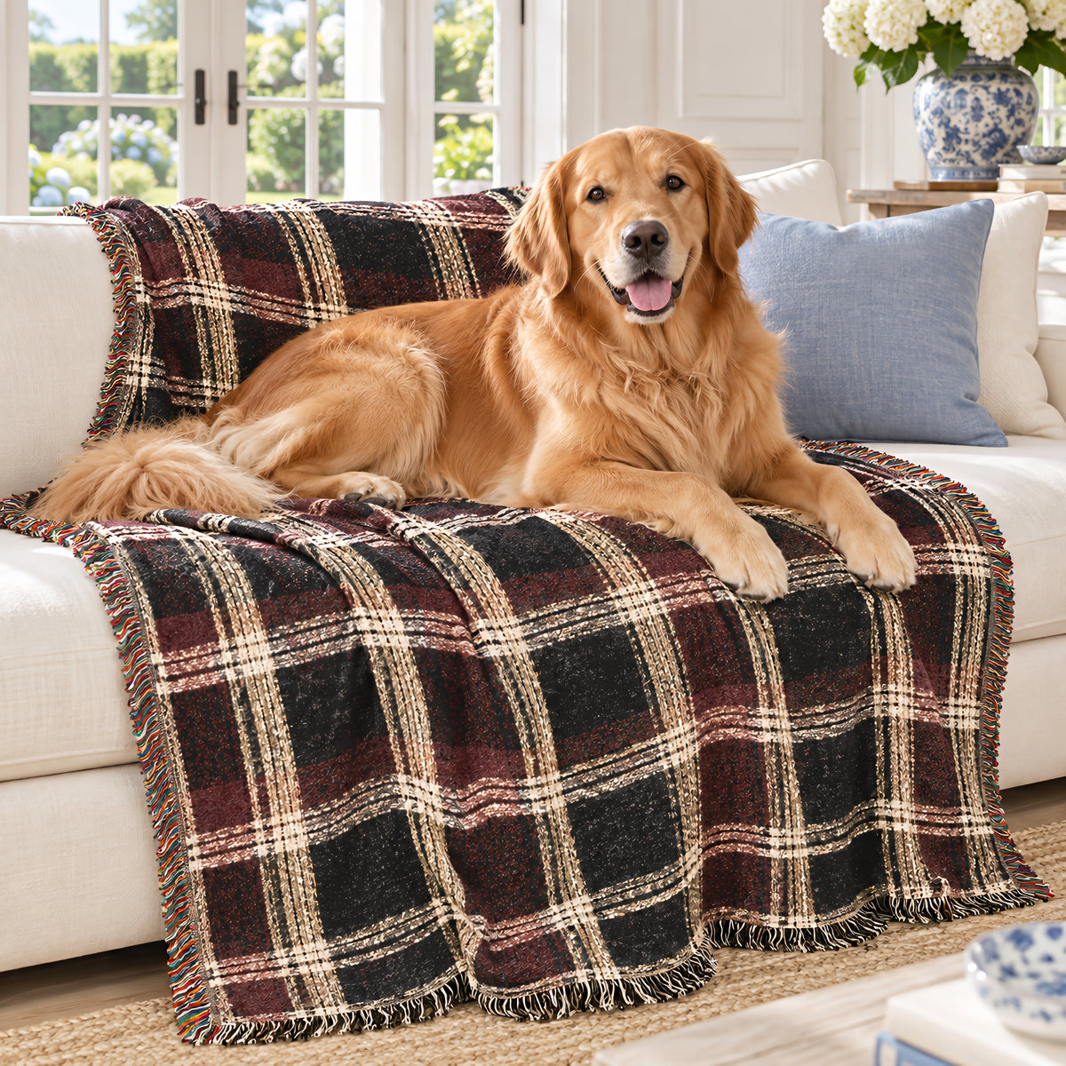 TekPaws Berkshire Plaid Woven Blanket