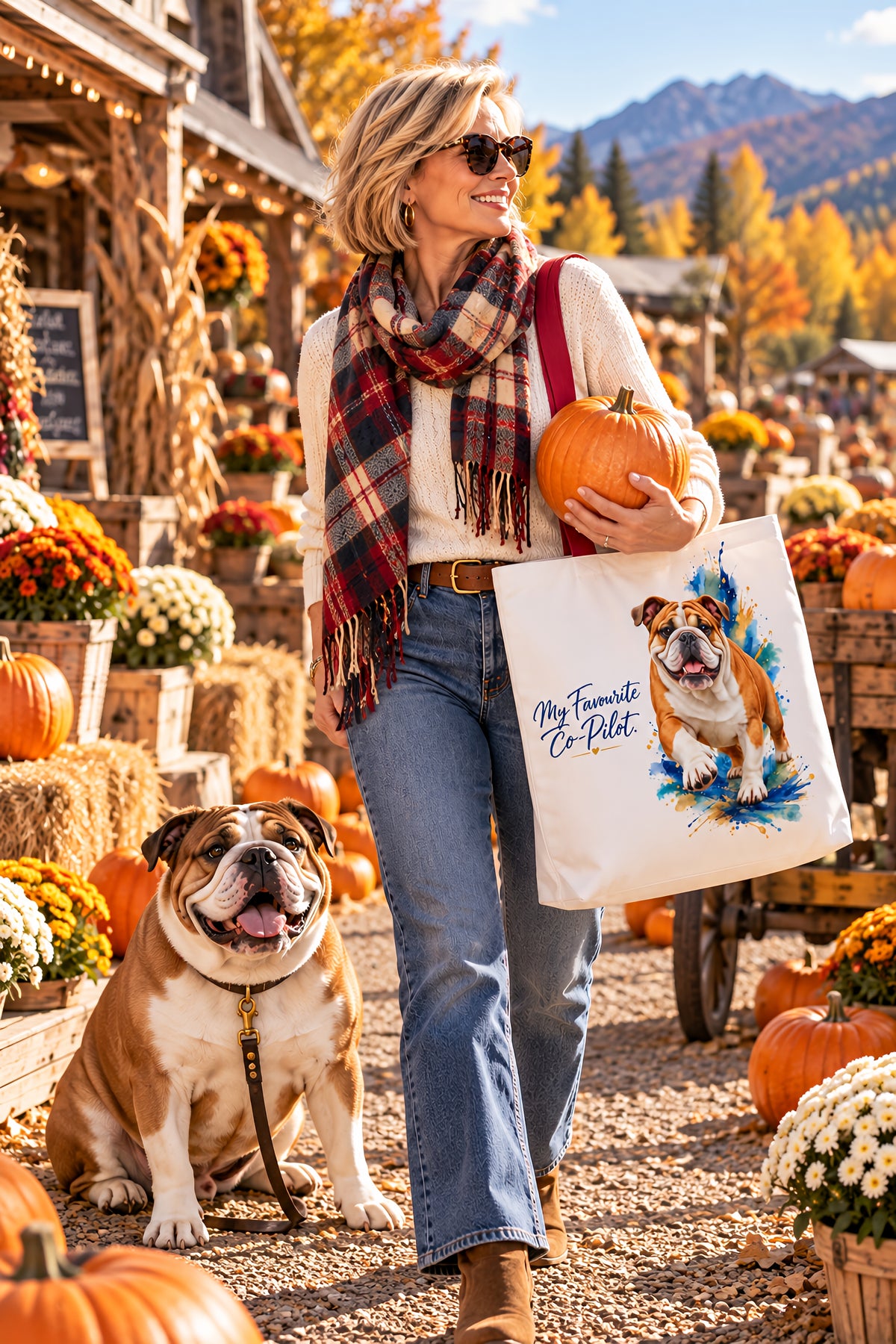 TekPaws Favourite Co-Pilot Tote – English Bulldog Edition