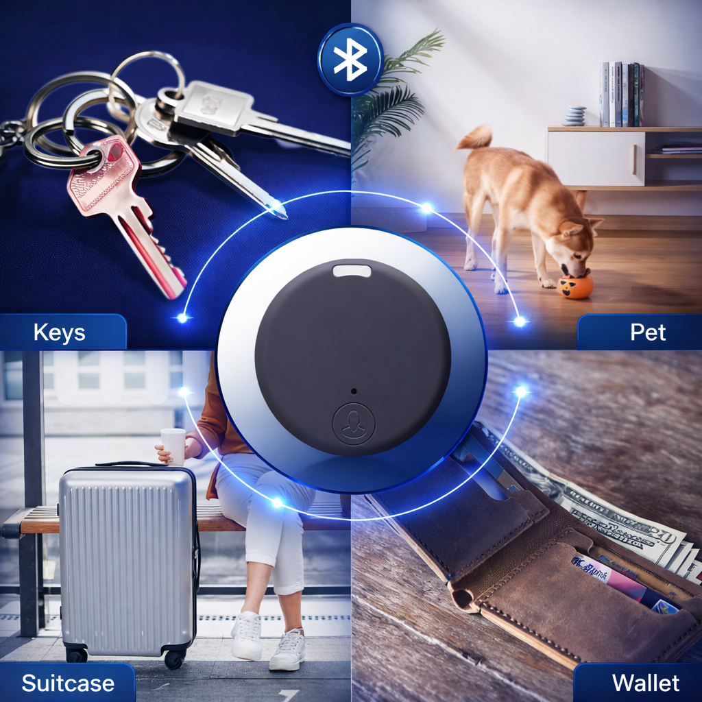 TekPaws  Mini Round Bluetooth Anti-Lost Tracker